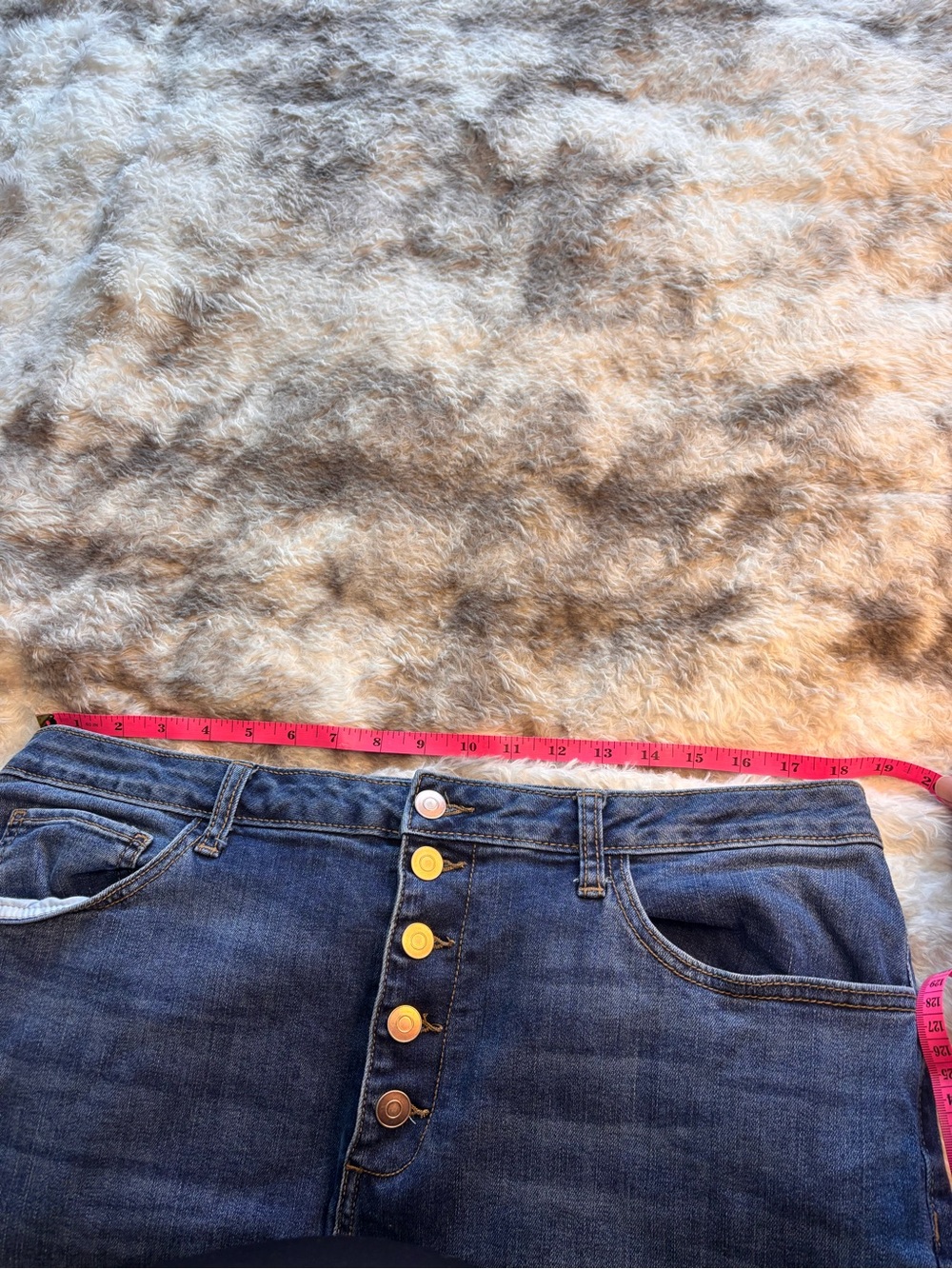 Time and Tru Wide-Leg Capri Jeans in Blue Denim - Picture 4 of 6